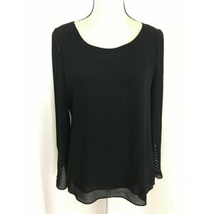 Decker Sheer Back Long Sleeve Top blouse
